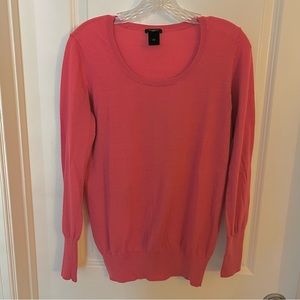 Ann Taylor Coral Scoop Neck Sweater